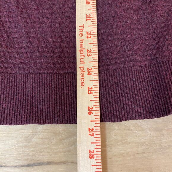 Goodfellow Sweater Mens Large Brick Red V Neck Textured Knit Cotton Blend - Picture 6 of 9